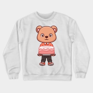 Birthday Bear Cute Cartoon Crewneck Sweatshirt